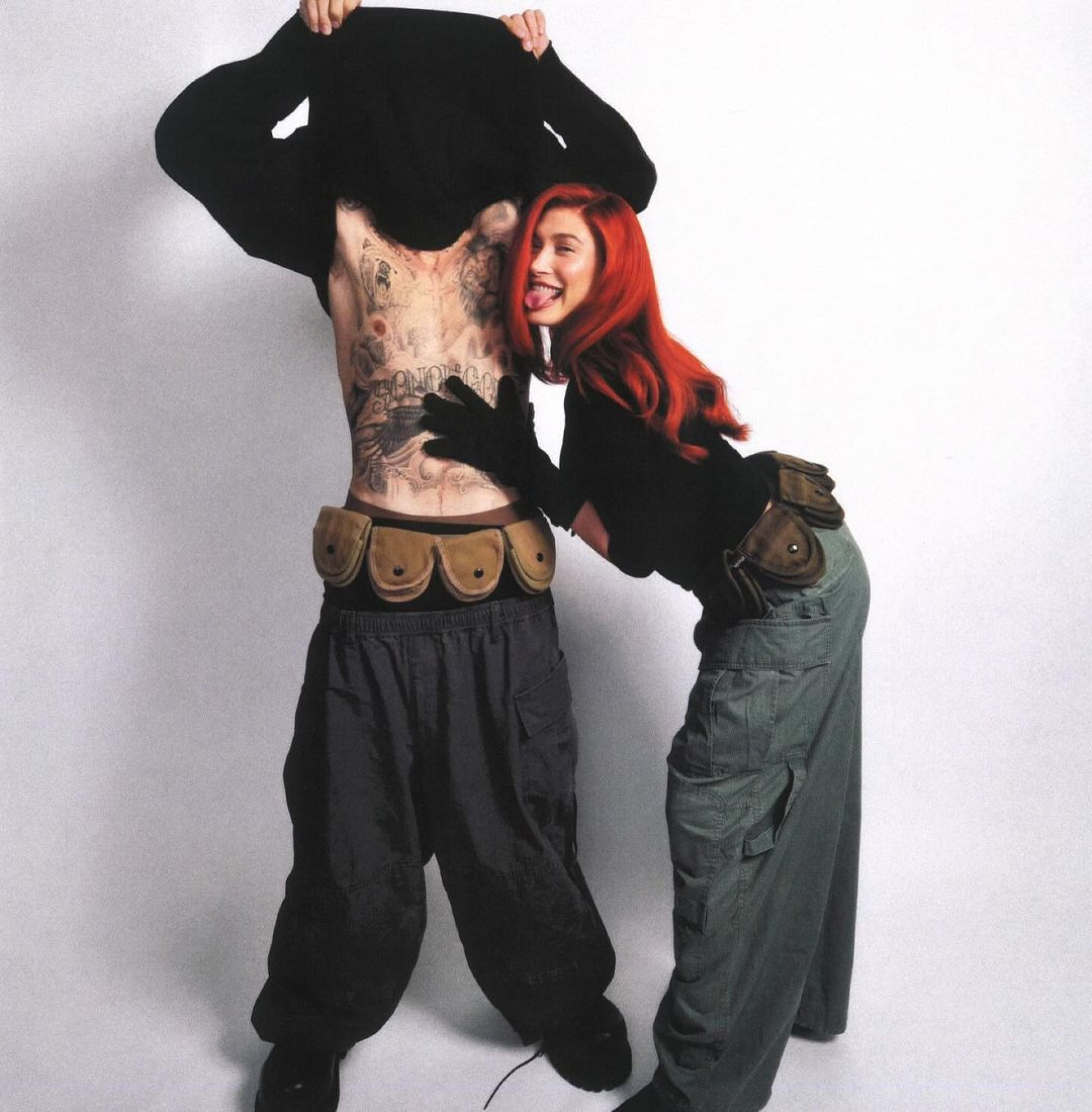 Justin e Hauley Bieber se fantasiam de 'Kim Possible' no primeiro Halloween do filho - Reprodução / Instagram