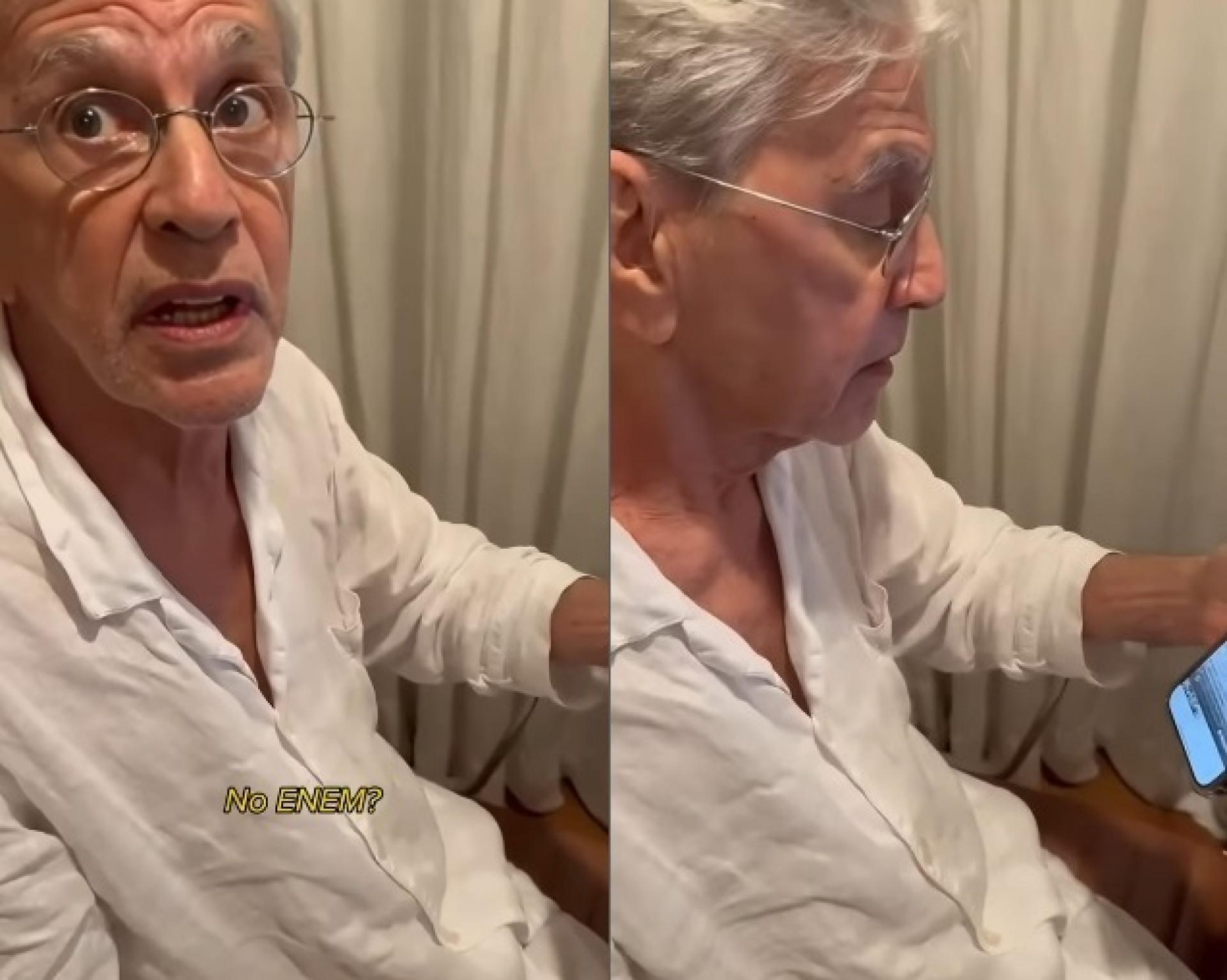Caetano Veloso tentou responder questão do Enem 2024 - Reprodução de Vídeo/Instagram