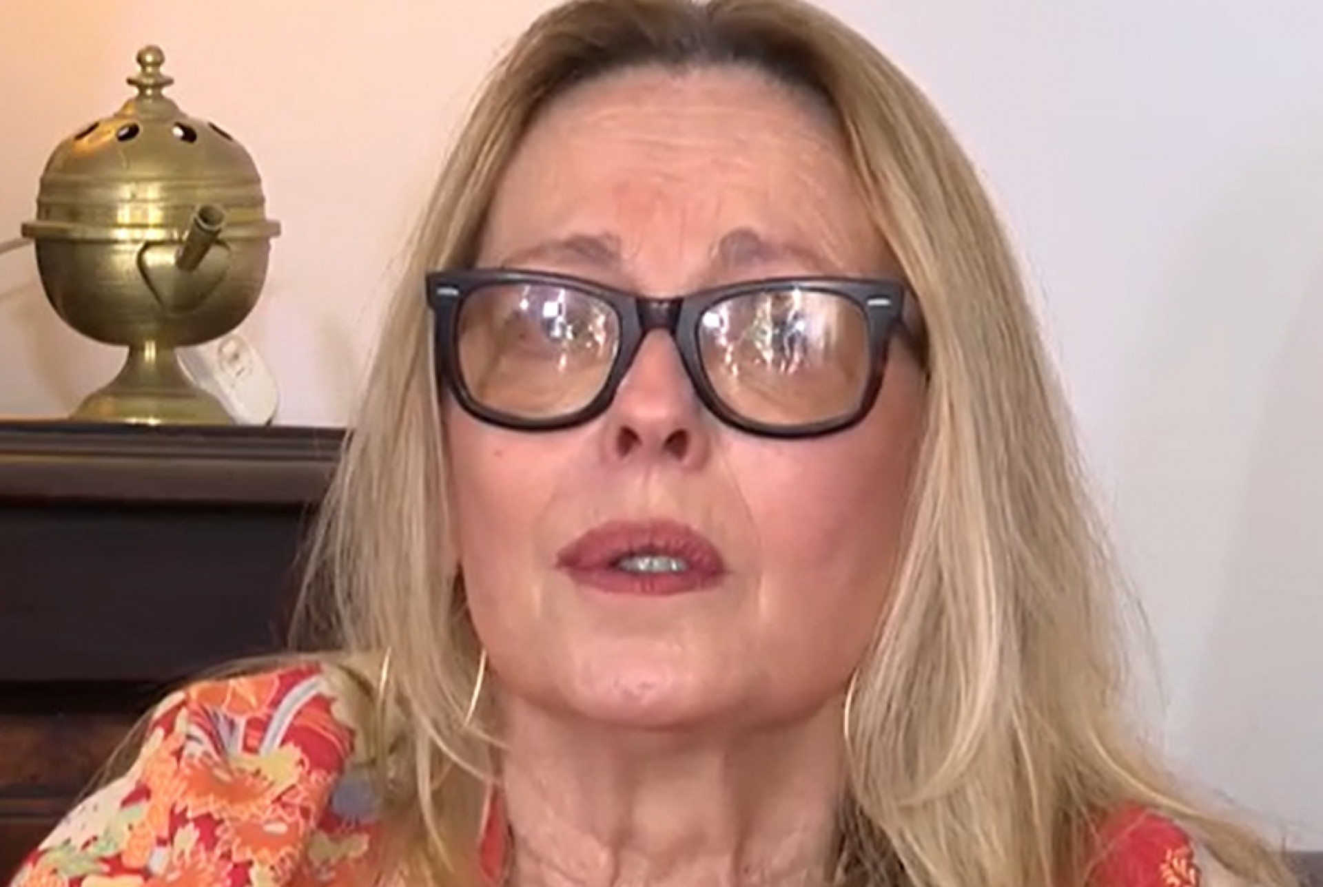 Maria Zilda durante entrevista ao 'Domingo Espetacular' - Reprodução de vídeo / Record