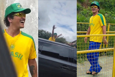 Bruno Mars toma cerveja e anda na garupa de moto em Belo Horizonte antes do último show no Brasil