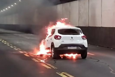 Incêndio no Túnel Rebouças provoca congestionamento por quase duas horas