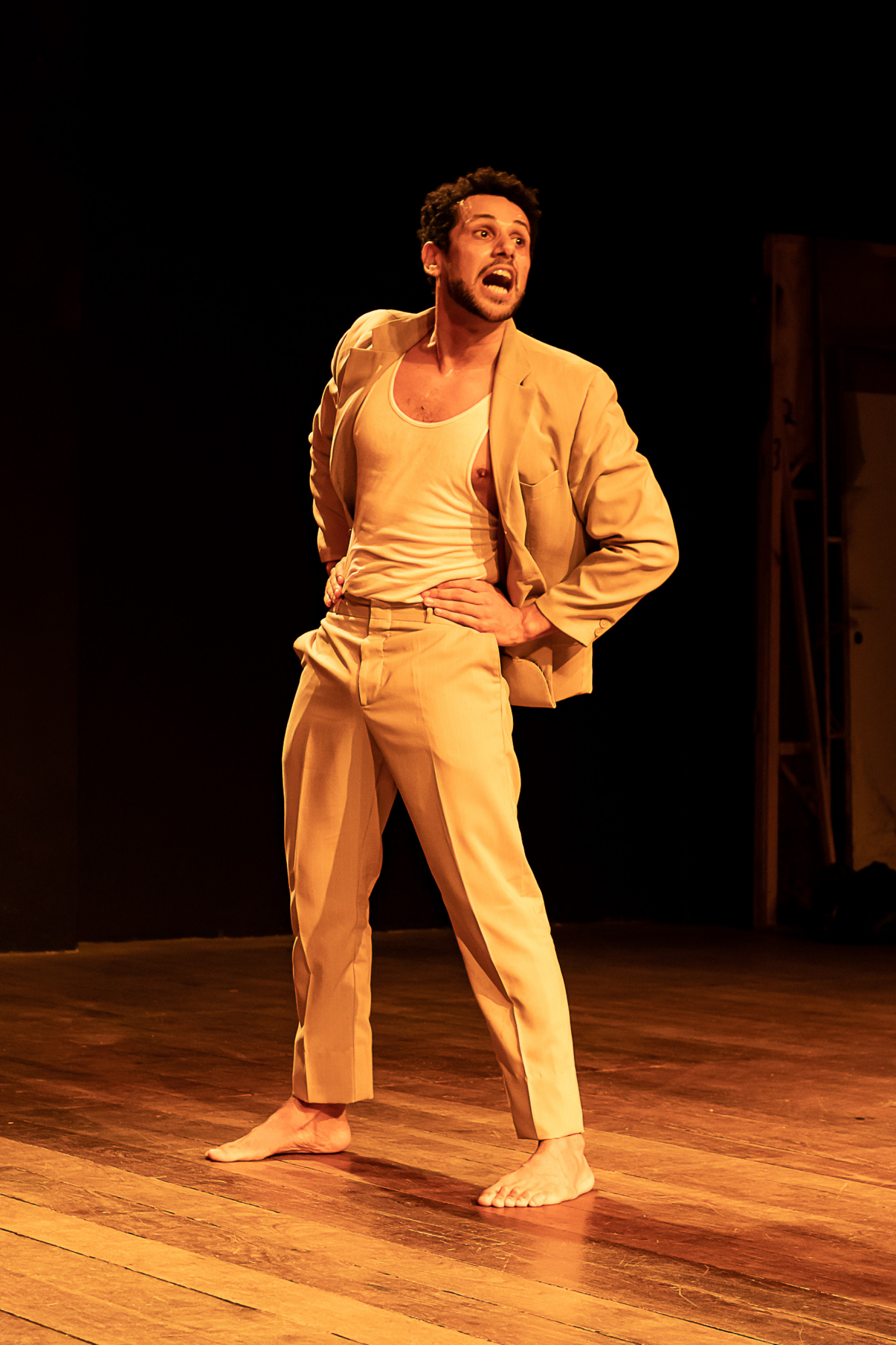 Amaury Lorenzo no monólogo 'A Luta' - Nando Machado / Divulgação