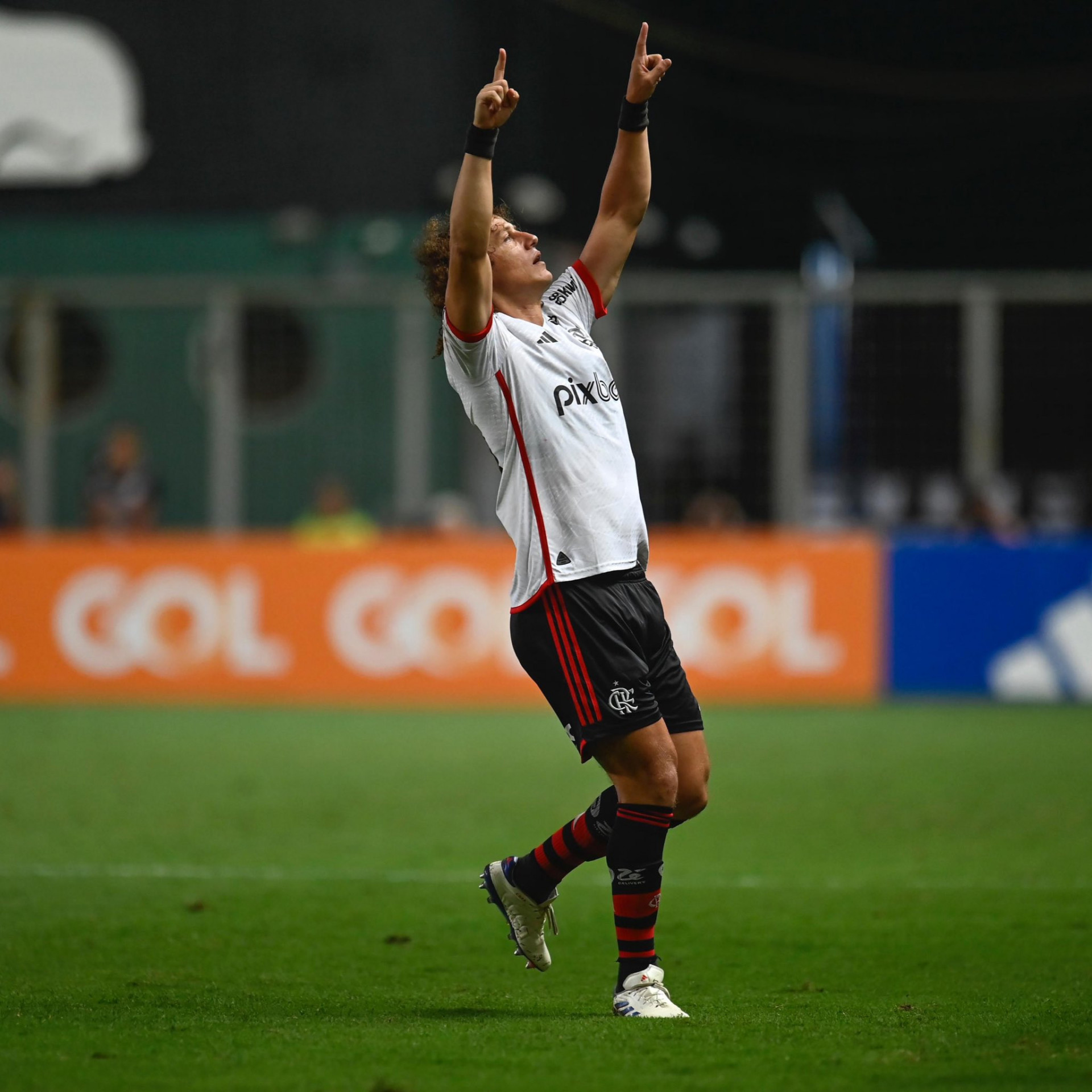 David Luiz, do Flamengo, comemorando seu gol contra o Cruzeiro - Flamengo//Divulgação