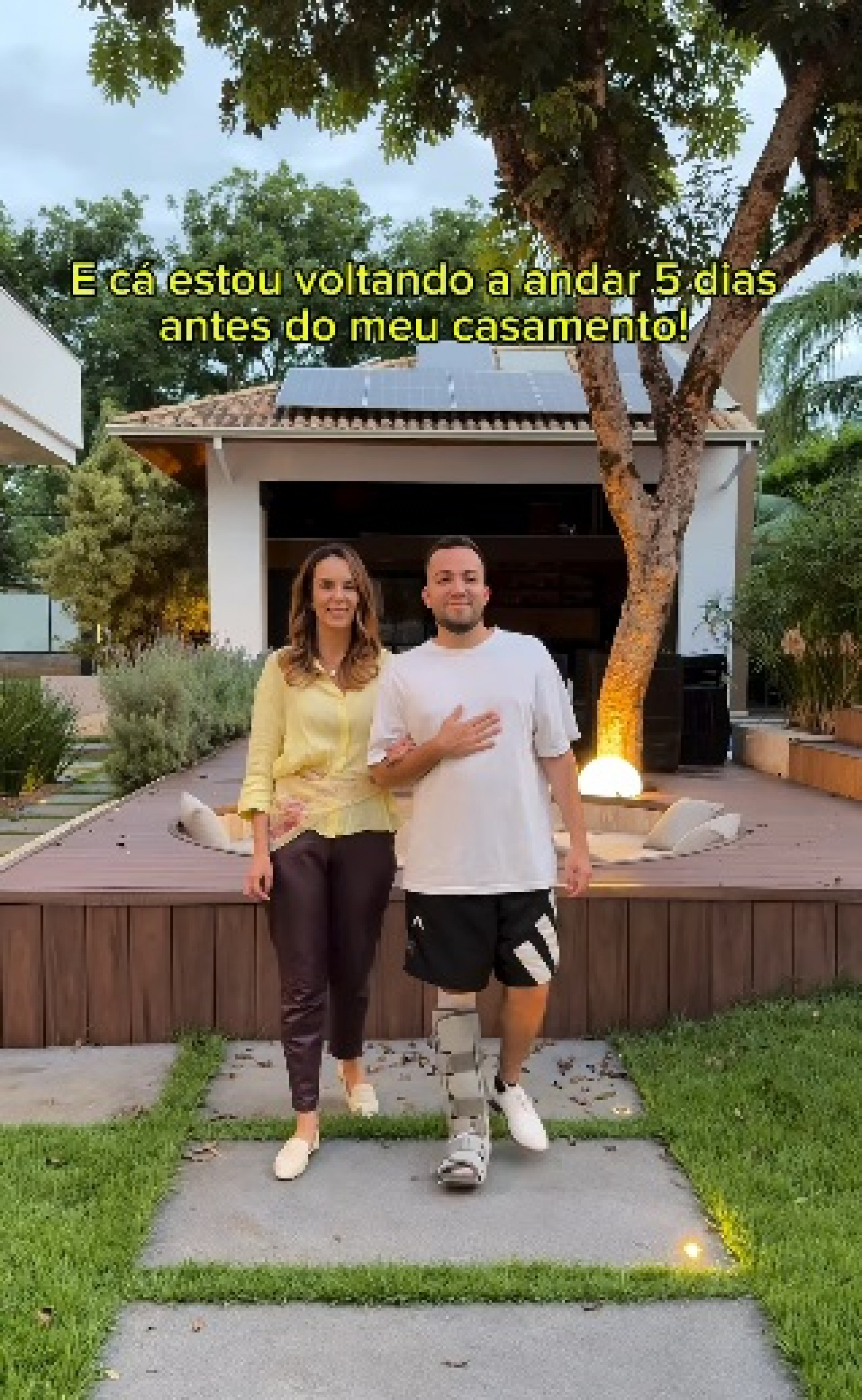 Influenciador treinou a entrada na cerimônia de casamento  - Reprodução de Vídeo/Instagram