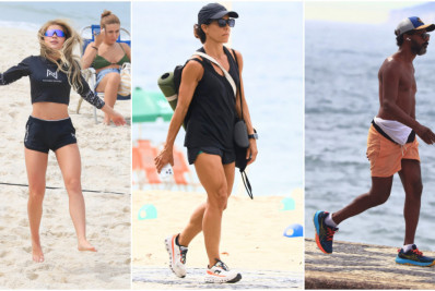 Jade Picon, Mônica Teixeira e mais famosos se exercitam em praias do Rio 