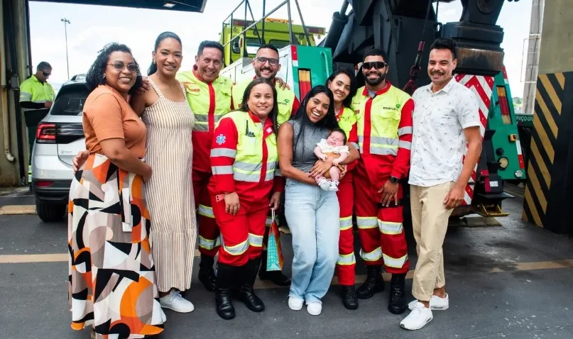 Parto emergencial na Ponte Rio-Niterói