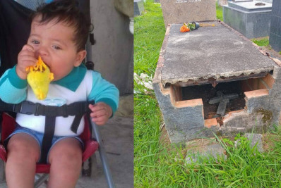 Corpo de bebê de 9 meses desaparece em cemitério de Magé