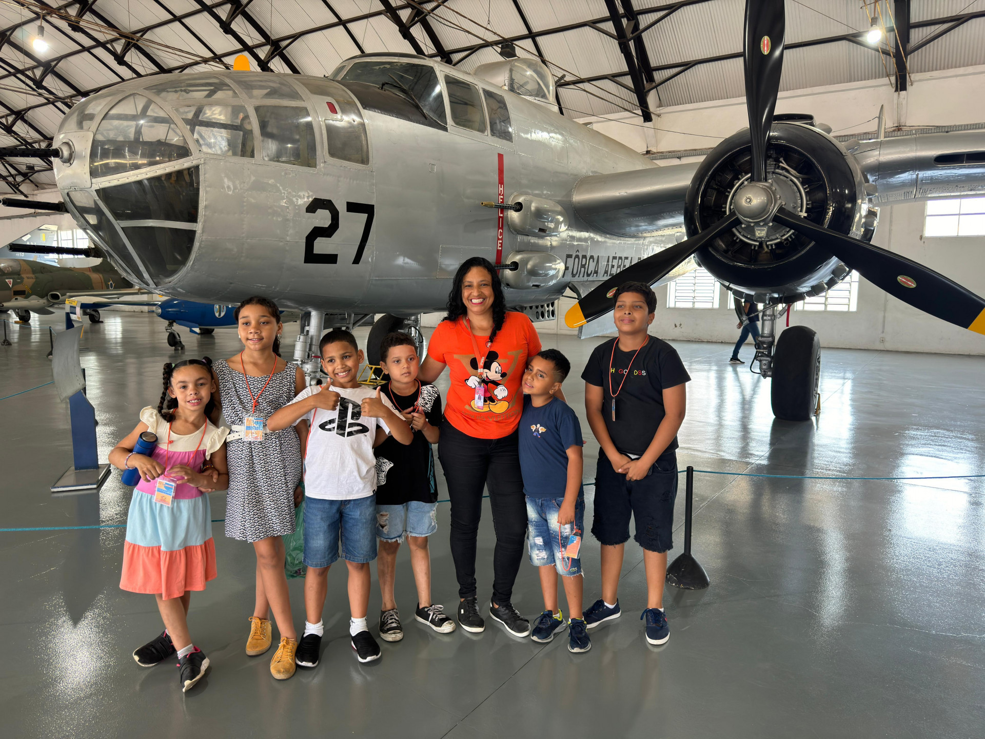 A crian&ccedil;ada vivenciou um um dia memor&aacute;vel no Museu Aeroespacial, localizado no Campo dos Afonsos - Rio de Janeiro - Jeovani Campos/PMBR