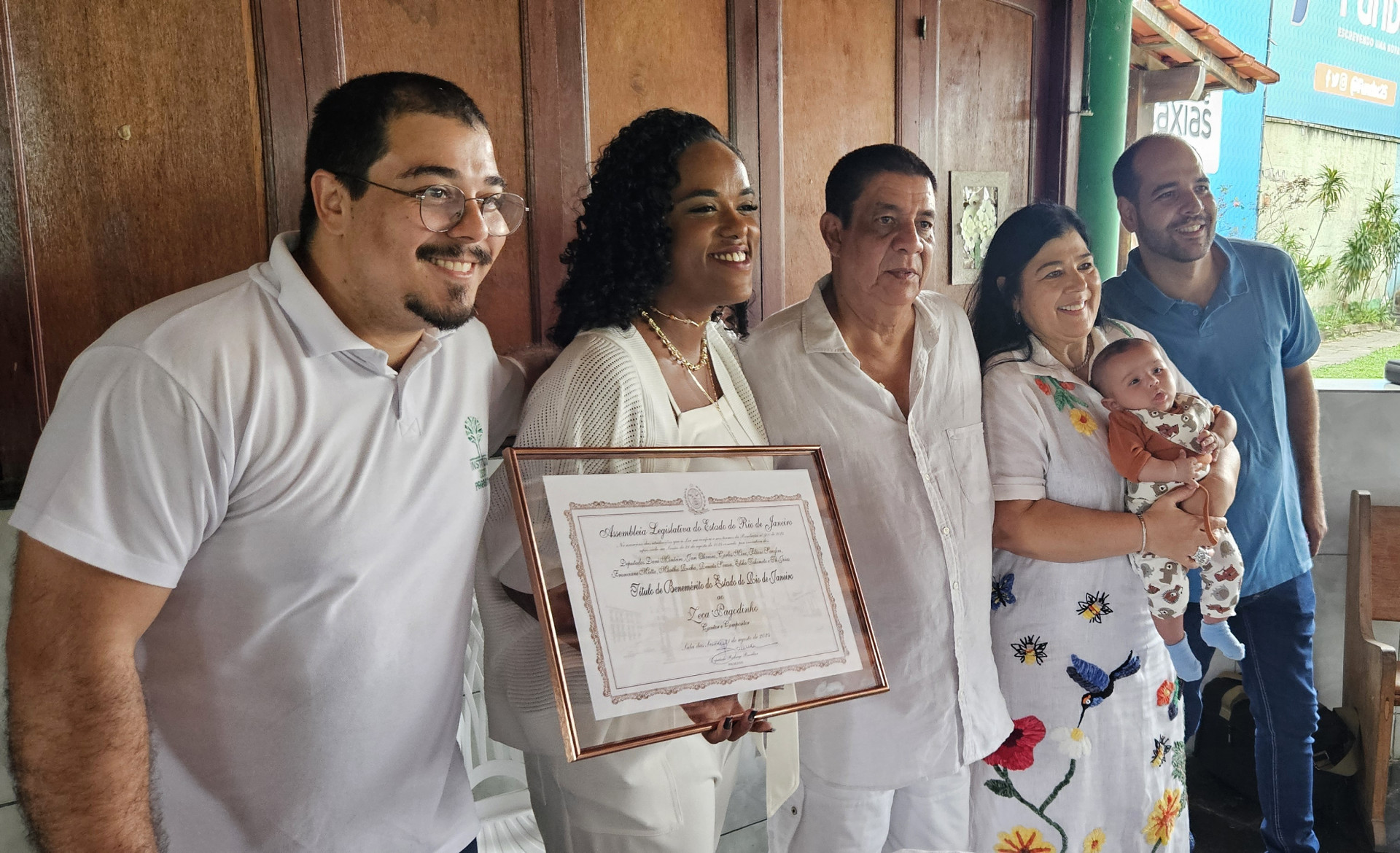 Zeca Pagodinho recebeu o título de cidadão Benemérito do Rio