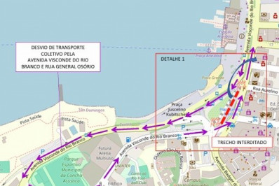 Obra de reurbanização no Centro de Niterói provoca mudança na circulação de ônibus