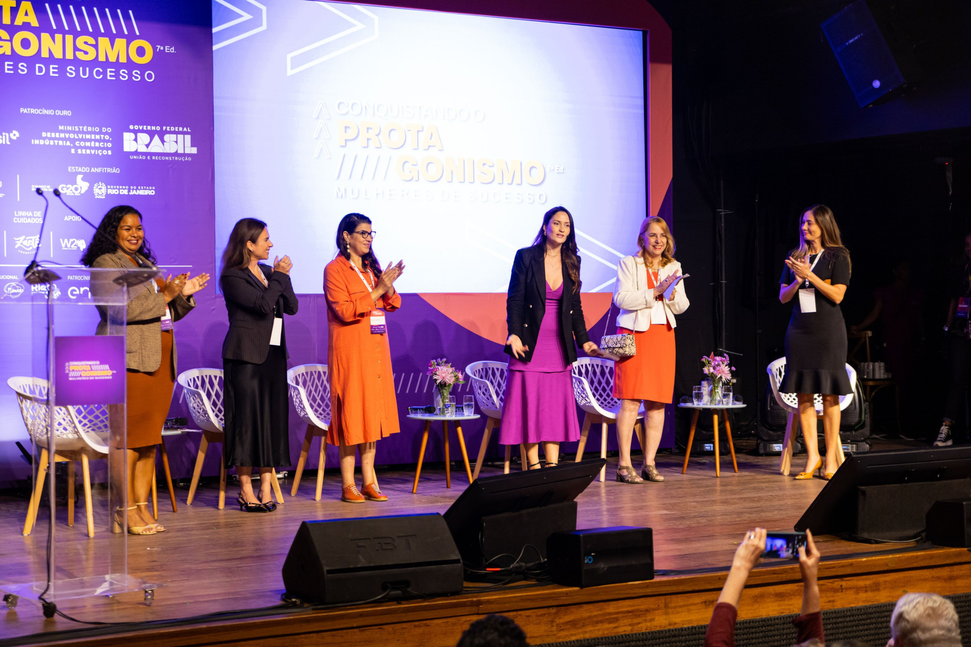 Empreendedoras de diferentes origens e trajet&oacute;rias compartilham hist&oacute;rias de supera&ccedil;&atilde;o e sucesso no evento Conquistando o Protagonismo, realizado na Casa G20, em Ipanema, parte da programa&ccedil;&atilde;o do G20 - Fot&oacute;grafos: Ruan Padilha / Bernardo Ferradeira