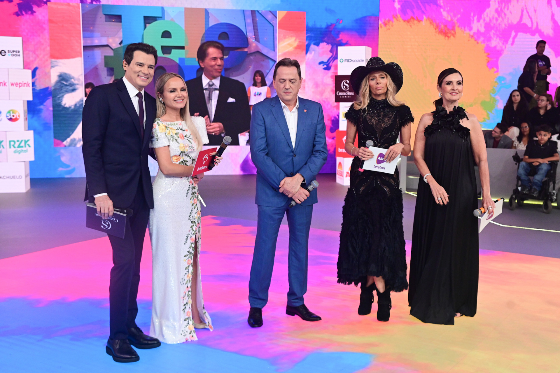 Celso Portiolli e Eliana recebem famosos no Teleton - Leo Franco / AgNews