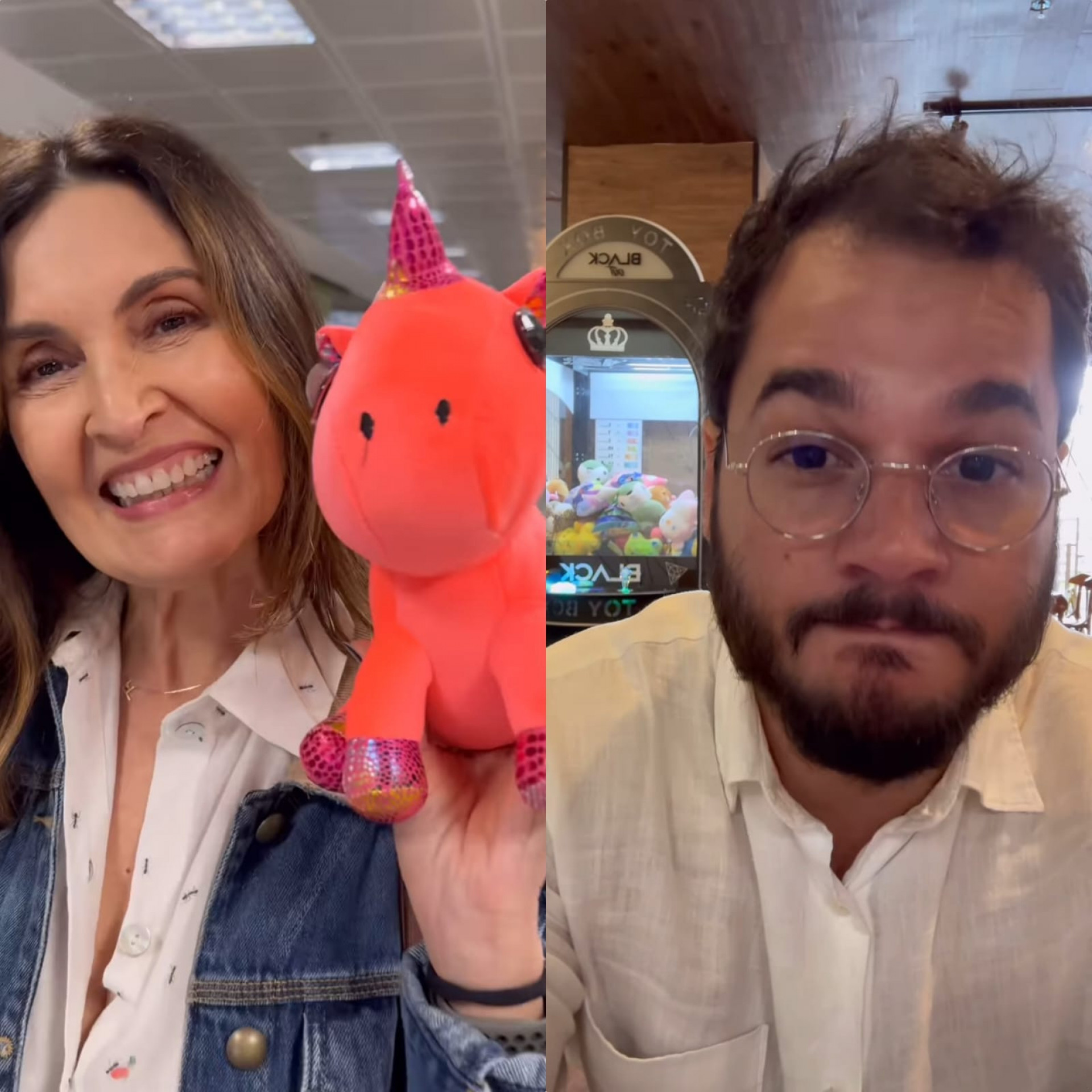 Vídeo! Fátima Bernardes é surpreendida por Túlio Gadêlha ao chegar de viagem - Reprodução de vídeo / Instagram