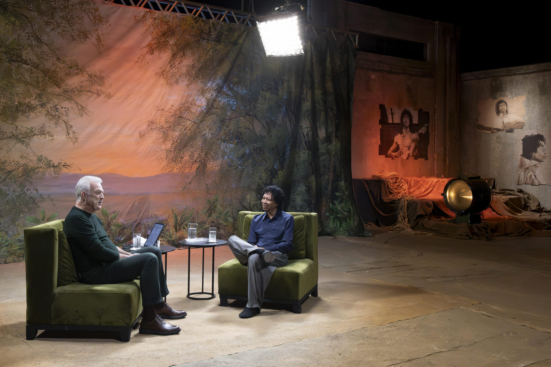 Pedro Bial e Djavan - Beatriz Damy / TV Globo