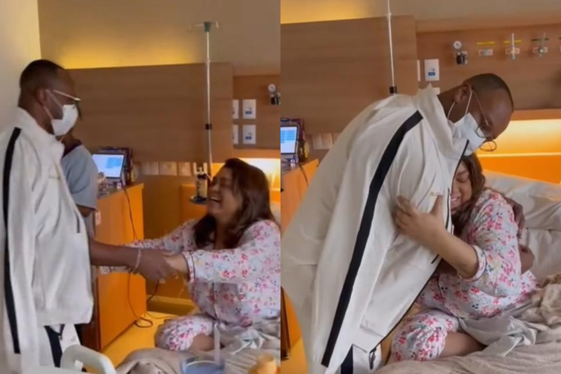 Thiaguinho visita Preta Gil no hospital - Reprodução / Instagram 