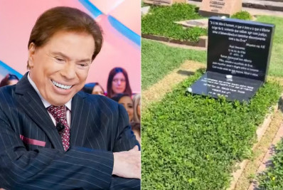 Homem ignora decisão da família e mostra túmulo de Silvio Santos