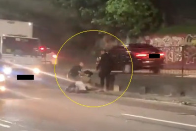 Vídeo: Homem é imobilizado por PMs após tentativa de roubo na Zona Sul