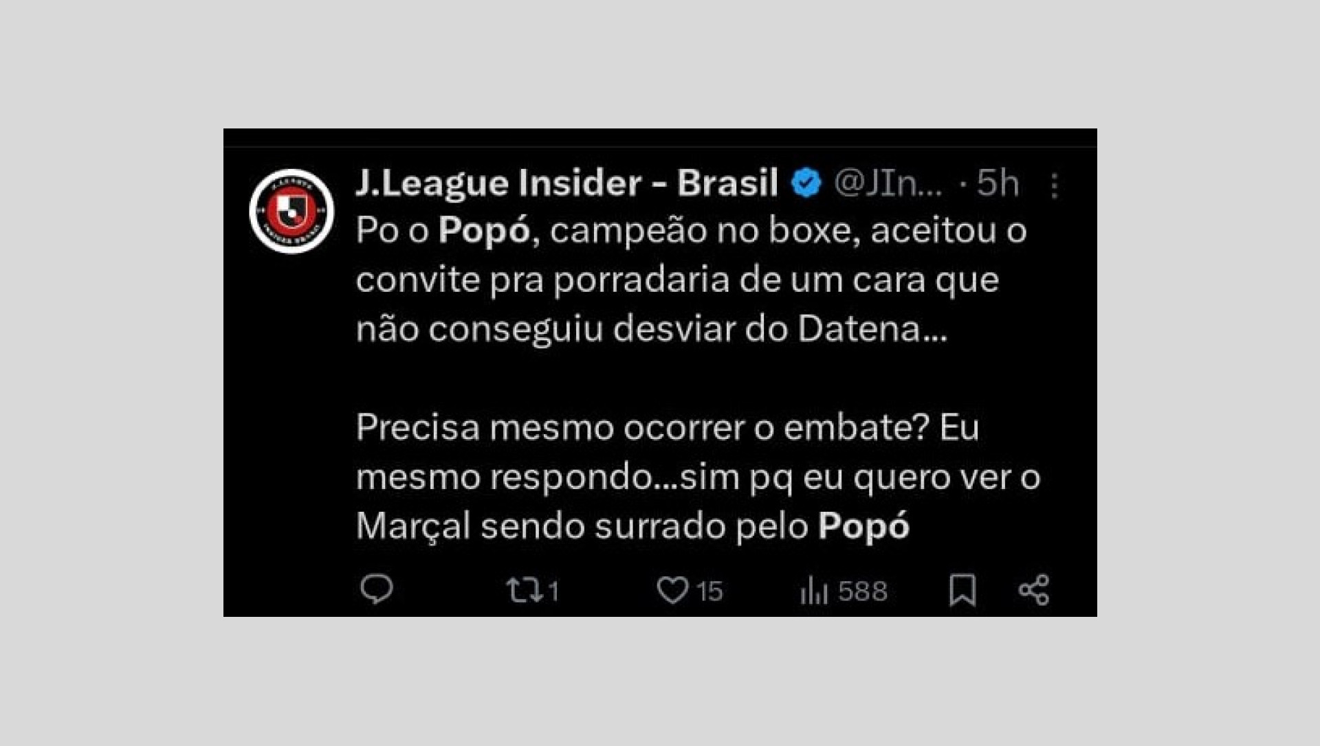 Internauta comentaram o desafio de Popó e Pablo Marçal - Reprodução de Internet