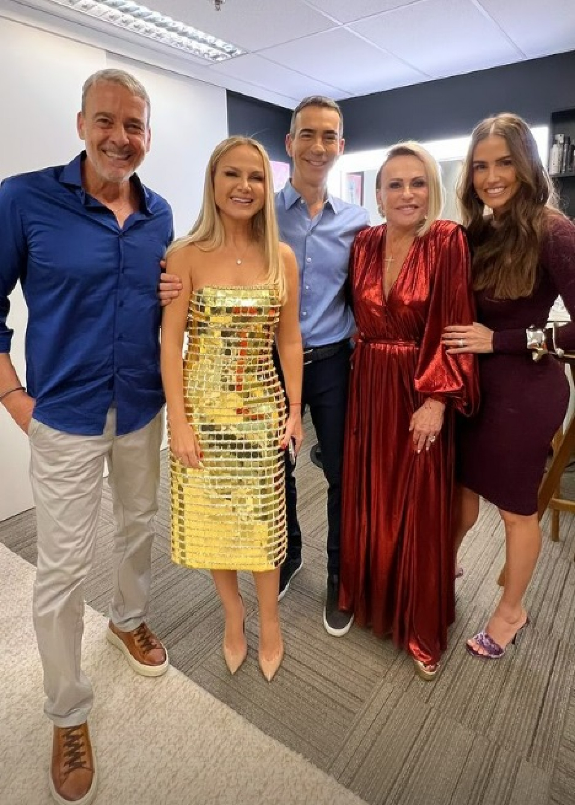 Alexandre Borges, Eliana, Cesar Tralli, Ana Maria Braga e Deborah Secco - Reprodução do Instagram