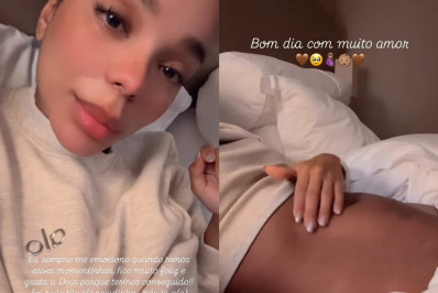 À espera do primeiro filho, Brunna Gonçalves se emociona ao 'conversar' com bebê