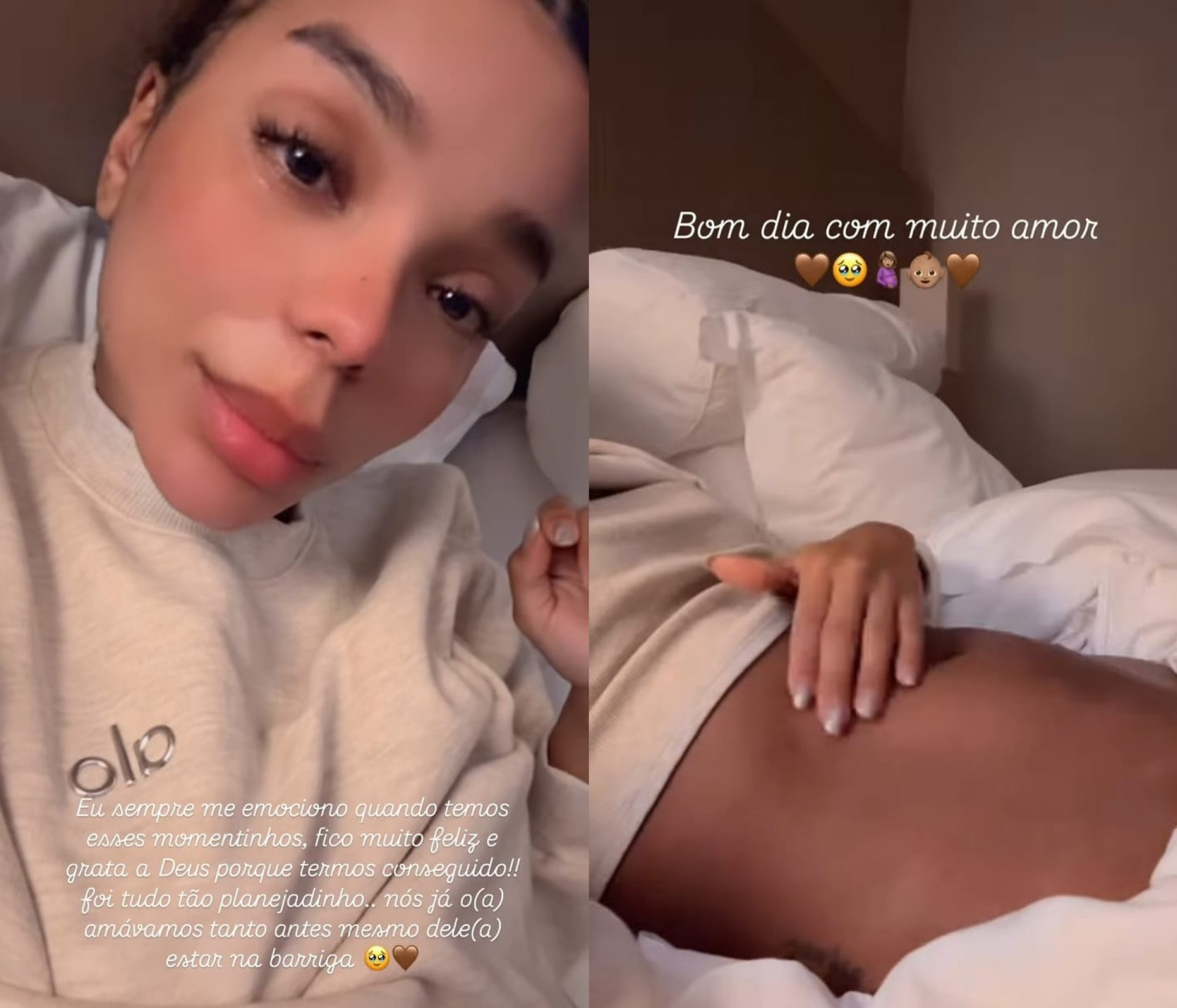 Dançarina se emocionou ao conversar com bebê  - Reprodução/Instagram