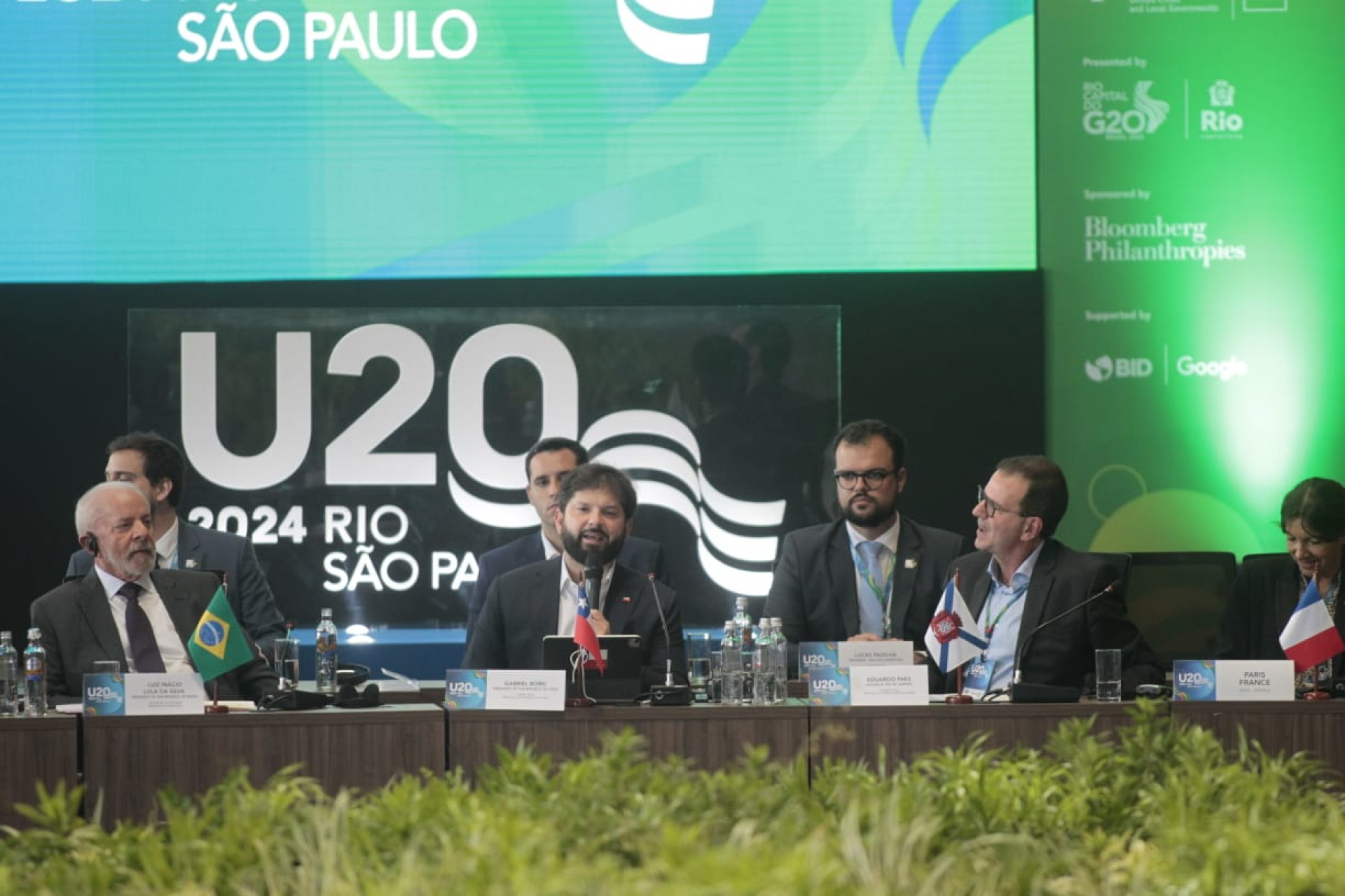 Gabriel Boric, presidente do Chile, foi um dos que discursou no evento - Reginaldo Pimenta / Agência O Dia