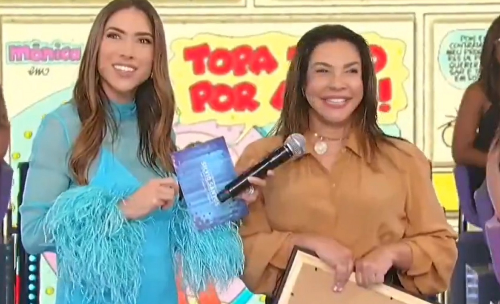  Monica Sousa durante participação no 'Programa Silvio Santos' - Reprodução de vídeo / SBT