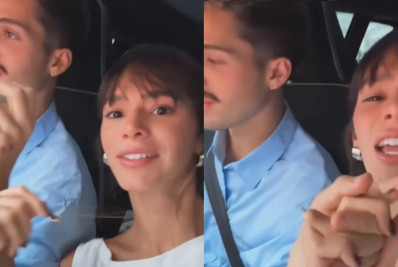 Bruna Marquezine e João Guilherme curtem música de João Lucas no carro