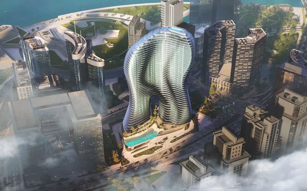 Imagens do projeto do Bugatti Residences, empreendimento de luxo em Dubai, onde NMeymar comprou cobertura