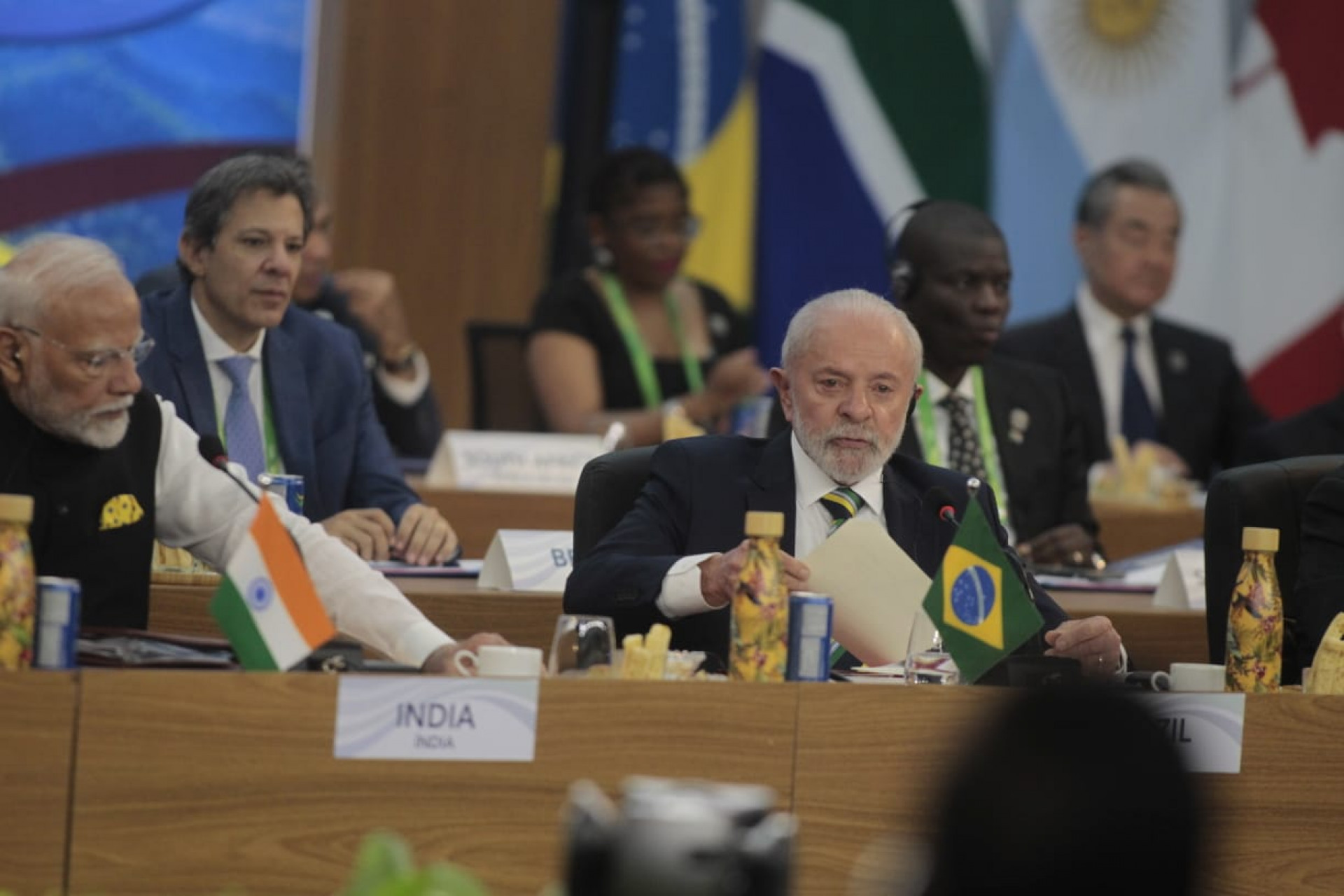 Presidente Lula discursa na abertura da Cúpula do G20 nesta segunda-feira (18) - Reginaldo Pimenta / Agência O Dia