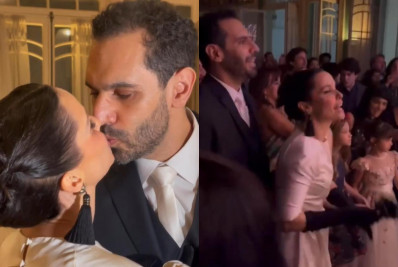 Débora Falabella comemora 2 anos de casada com Fernando Fraiha: 'Inesquecível'