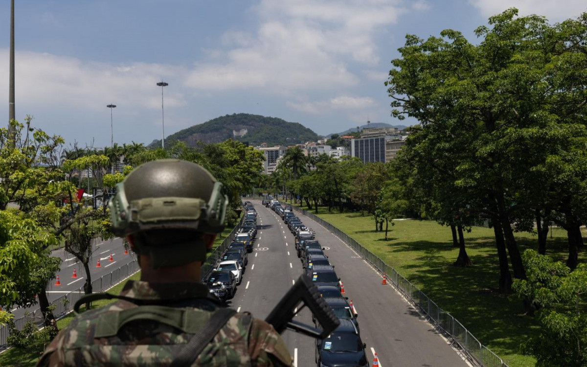 As pistas do Aterro do Flamengo durante o deslocamento de delega&ccedil;&otilde;es do G20