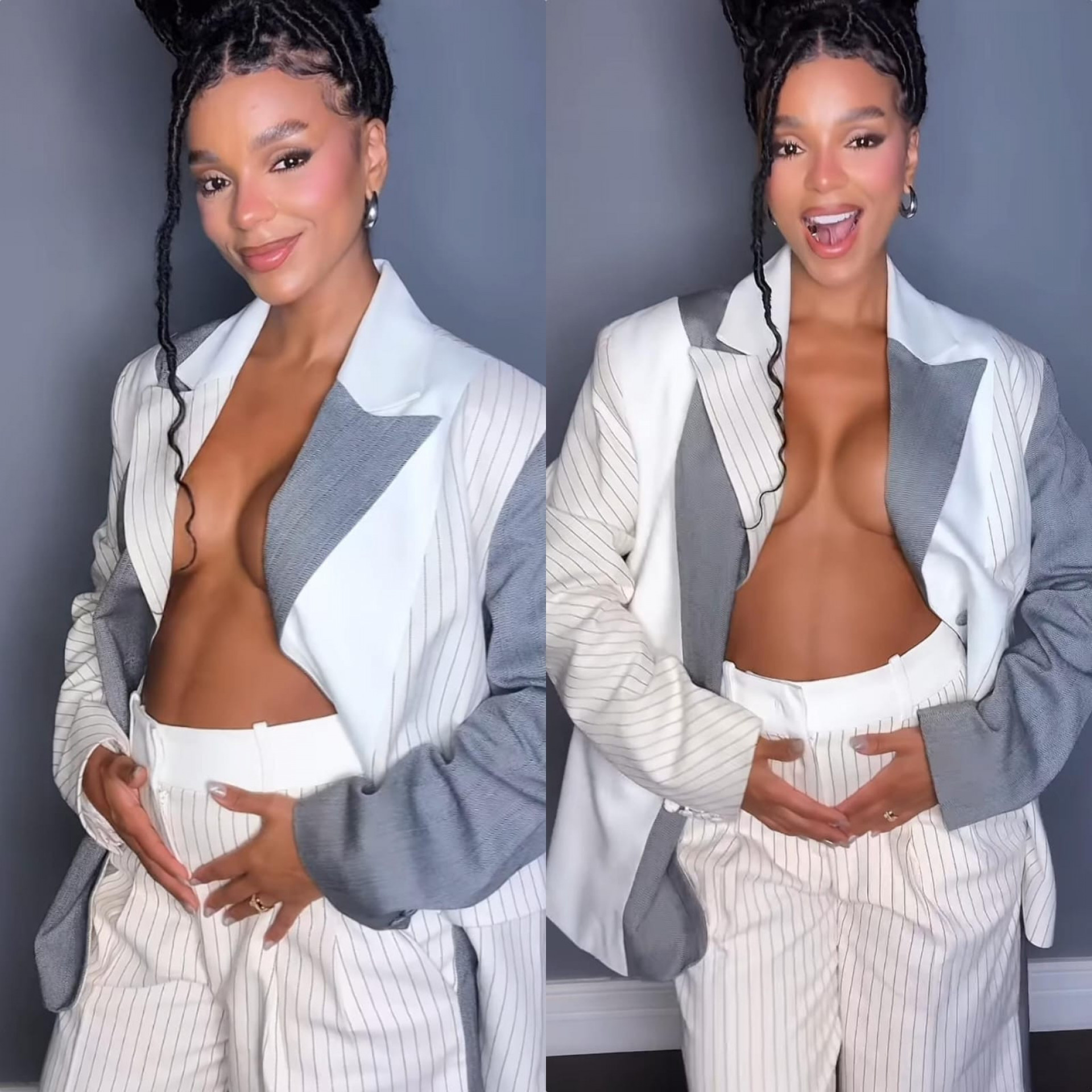 Brunna Gonçalves mostra como escondeu barriguinha de grávida até anúncio com Ludmilla - Reprodução de vídeo / Instagram