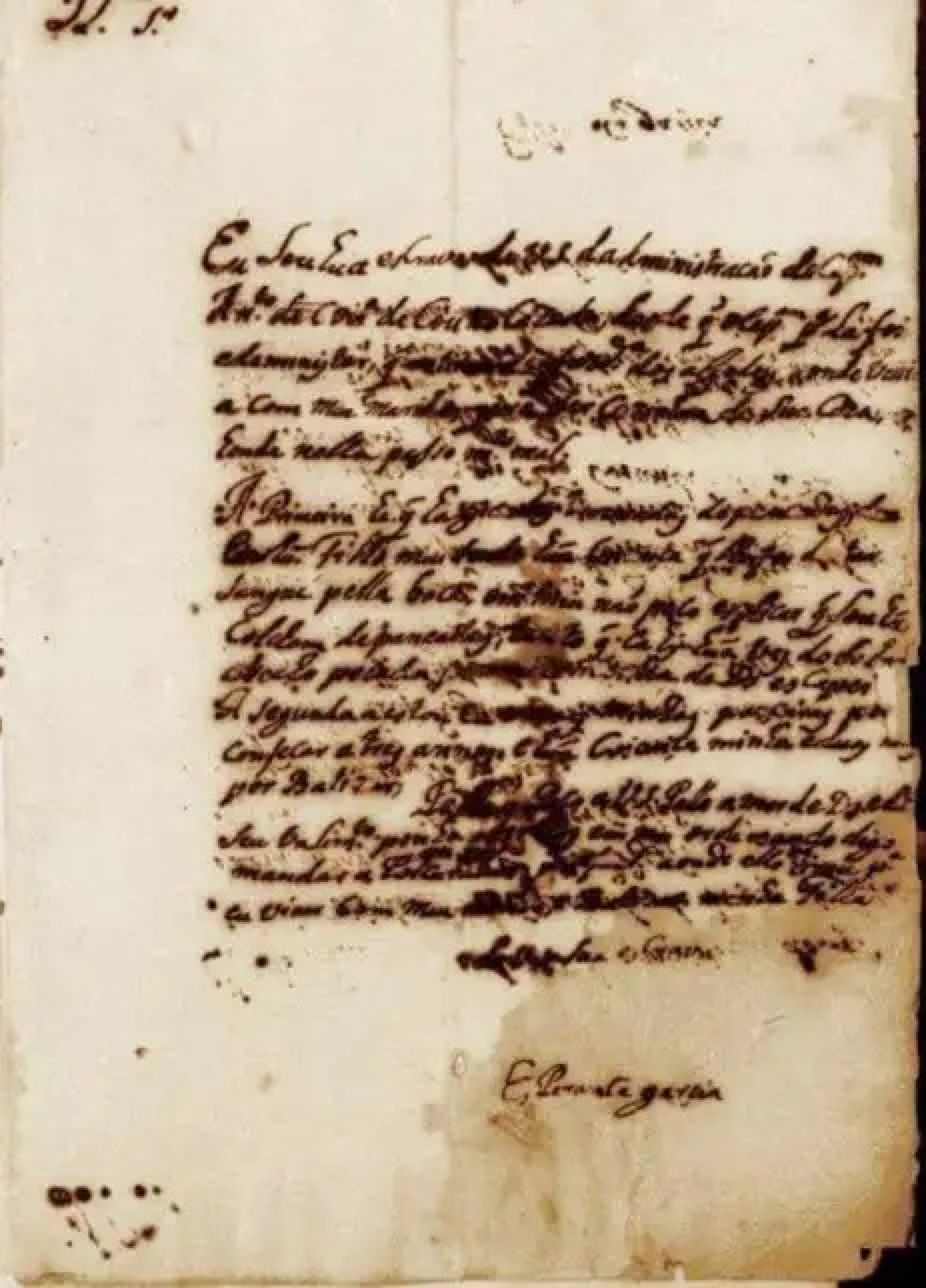 Historiadores entendem que houve descuido com uma carta de valor imensurável para a história do País