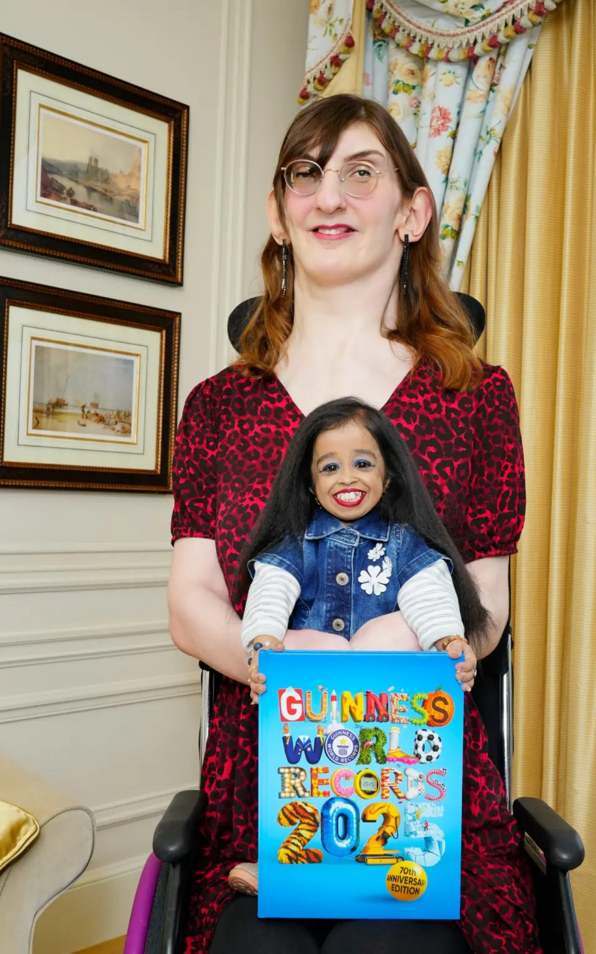 As recordistas se encontraram em um evento de celebração do Guinness World Records - Reprodução / Guinness World Records