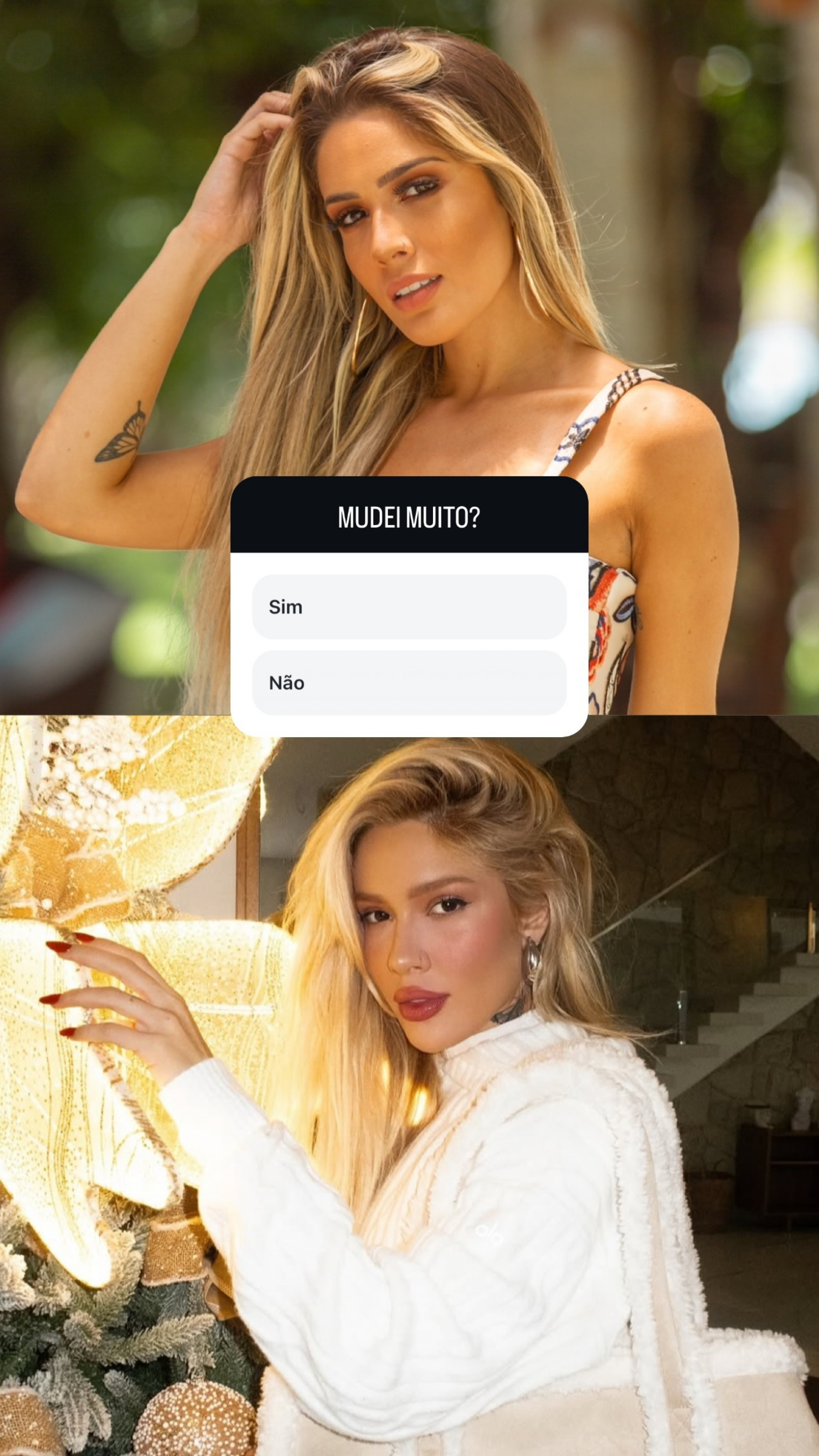 Antes e depois de Karolina Lima  - Reprodução / Instagram 