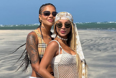 Grávida, Brunna Gonçalves baba em foto com Ludmilla: 'Minha família'