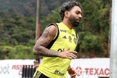 Gabigol participa de treinos do Flamengo neste fim de semana no Ninho 