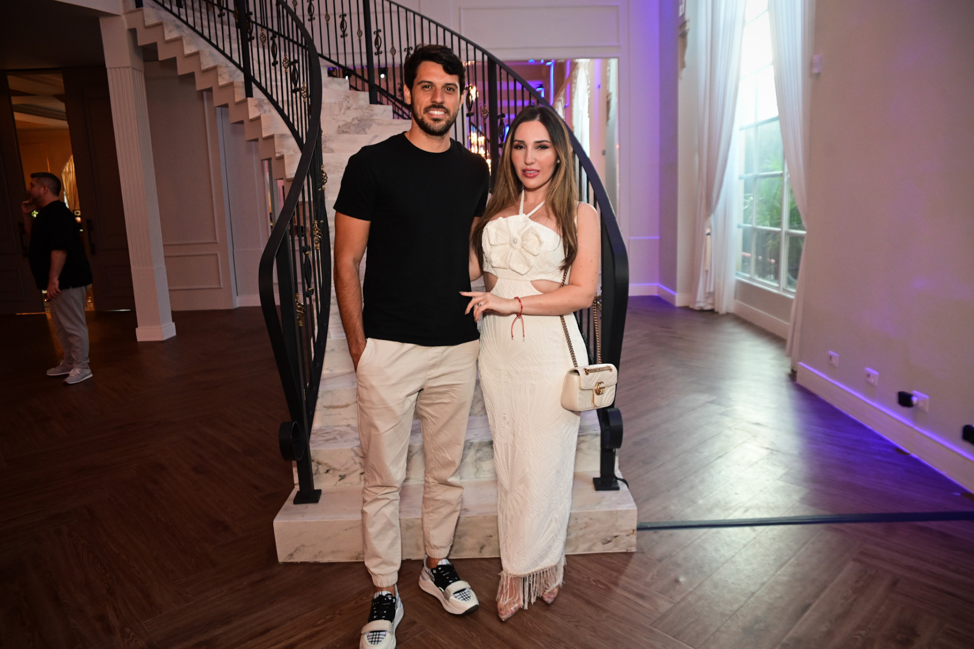 Amanda Meirelles posou com o empresário em evento  - Leo Franco/Agnews 