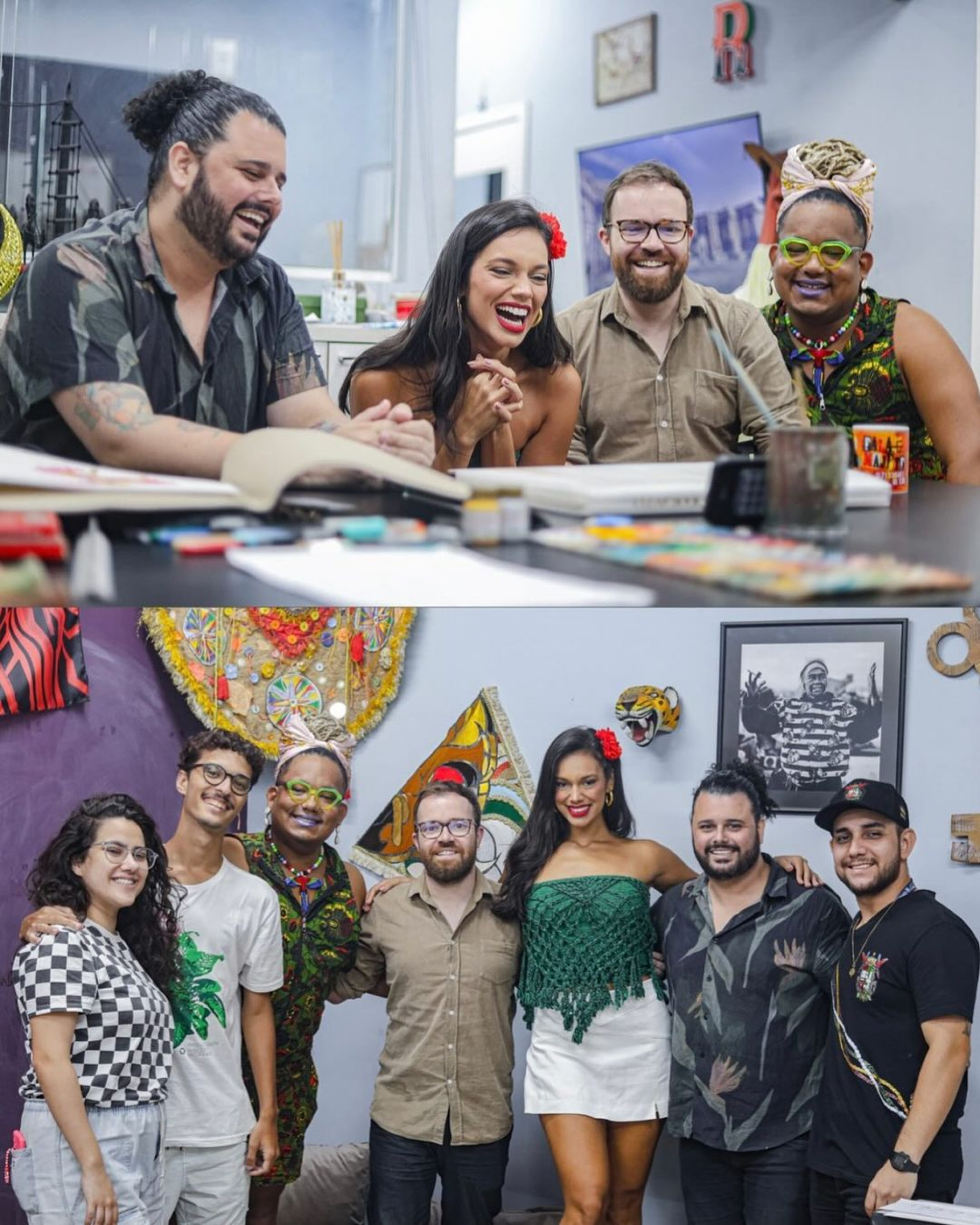 Musa da Grande Rio, Alane Dias visita barracão da escola  - Reprodução / Instagram 