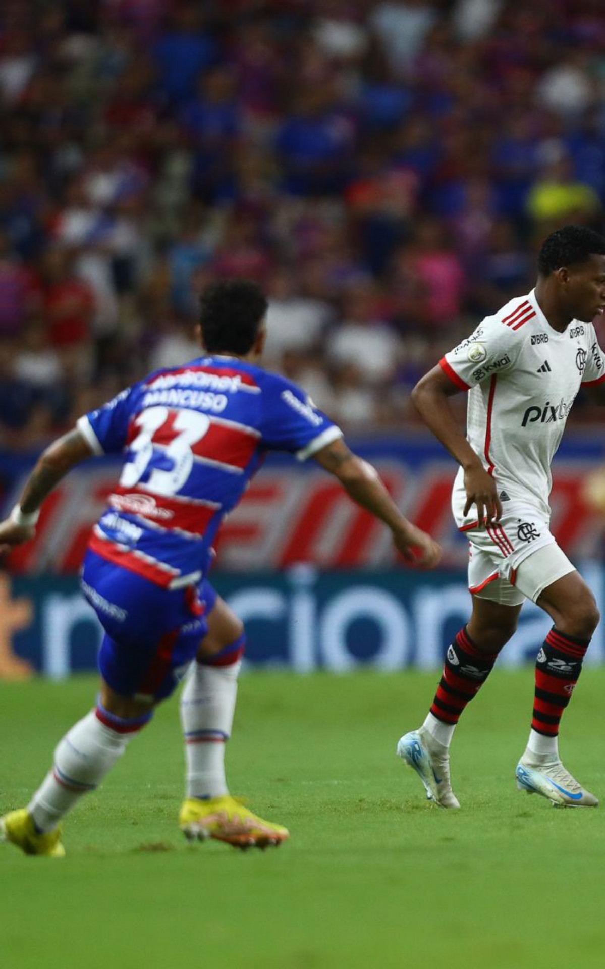 Lance de jogo Fortaleza x Flamengo - Flamengo/Divulgação