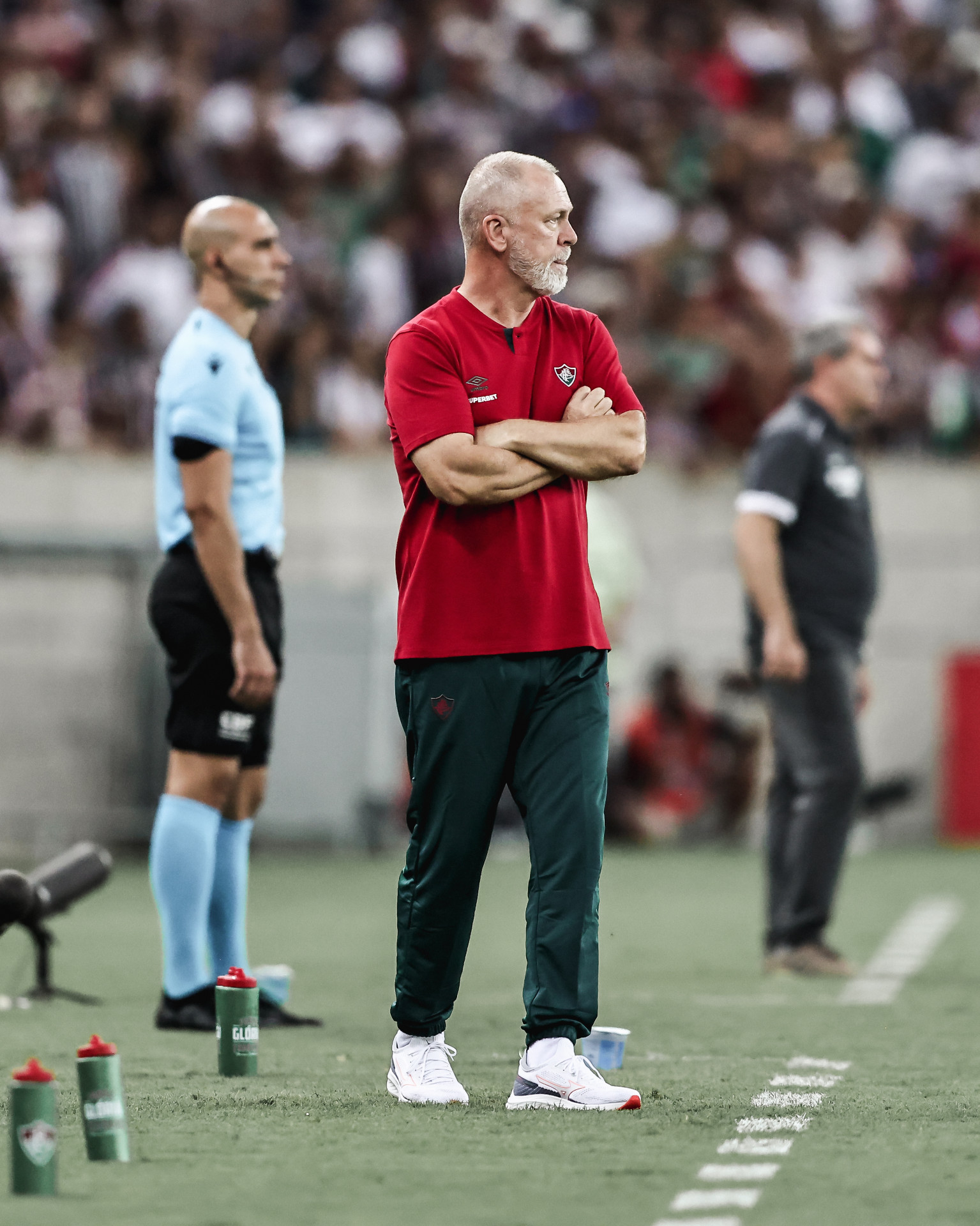 Mano Menezes, durante empate com o Crici&uacute;ma -  Lucas Mer&ccedil;on / Fluminense