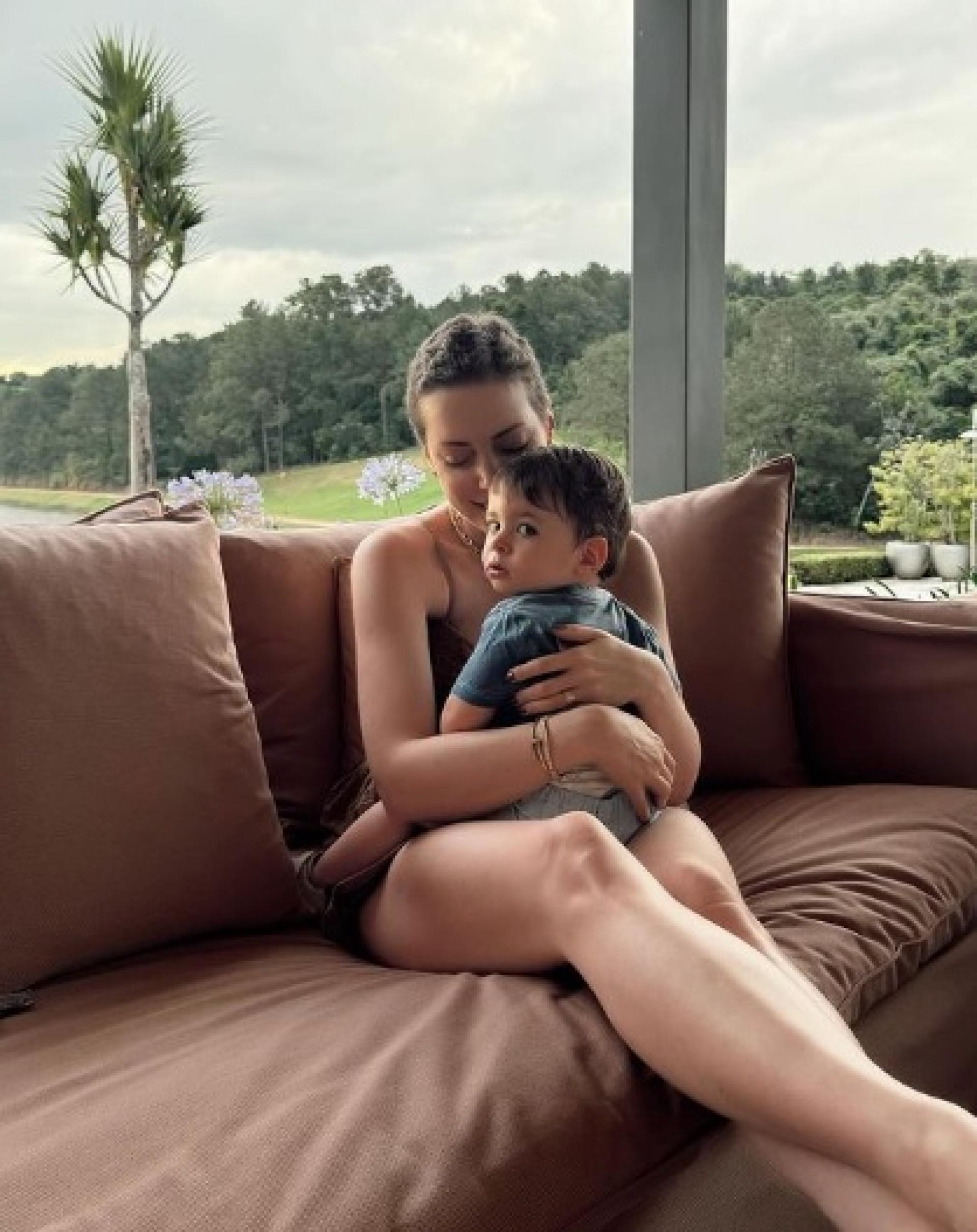 Fabiana Justus com o filho Luigi  - Reprodução/Instagram