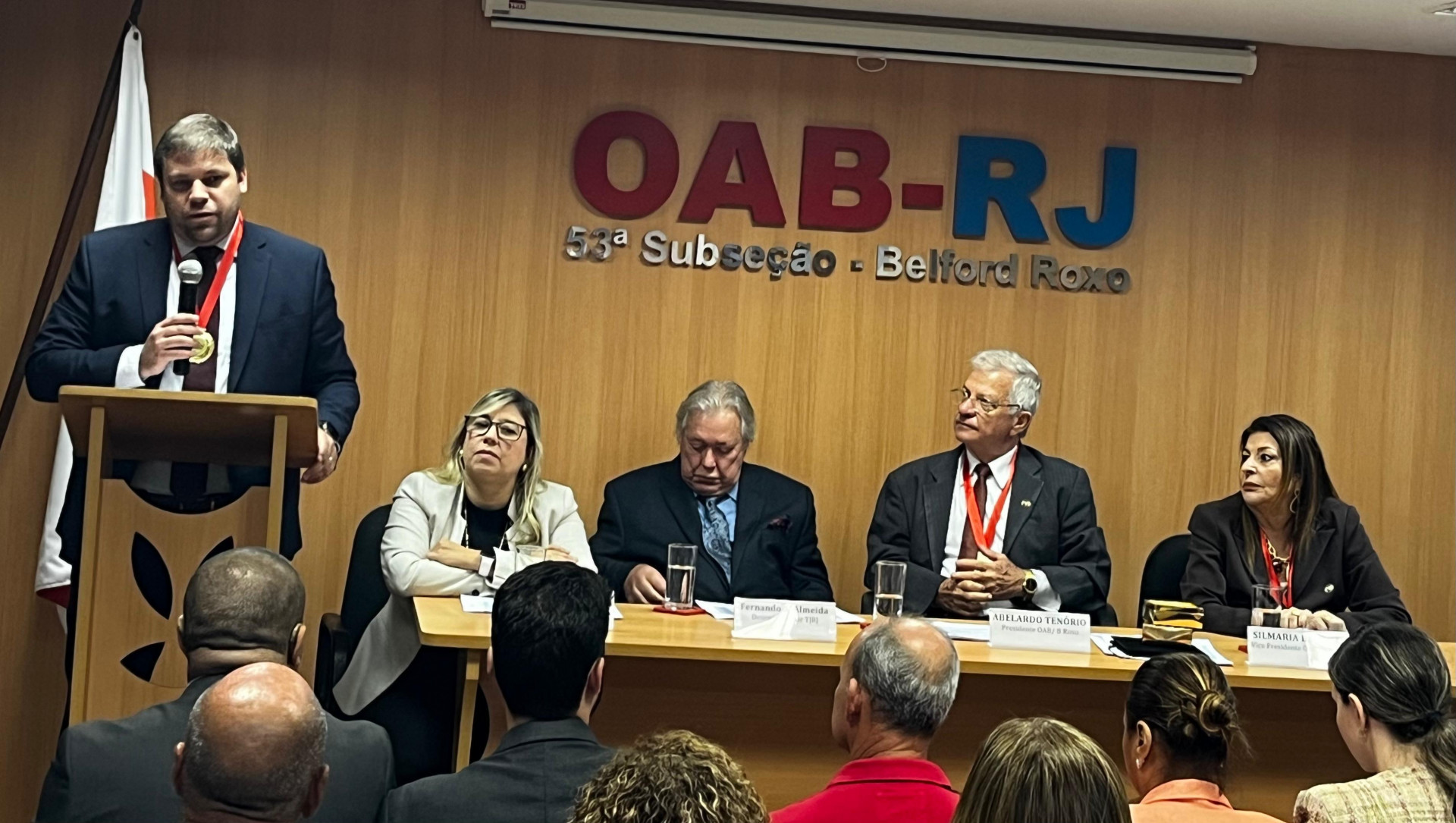 Fabrício Almeida realizou um discurso de agradecimento para o público presente  - Renan Marques/PMBR