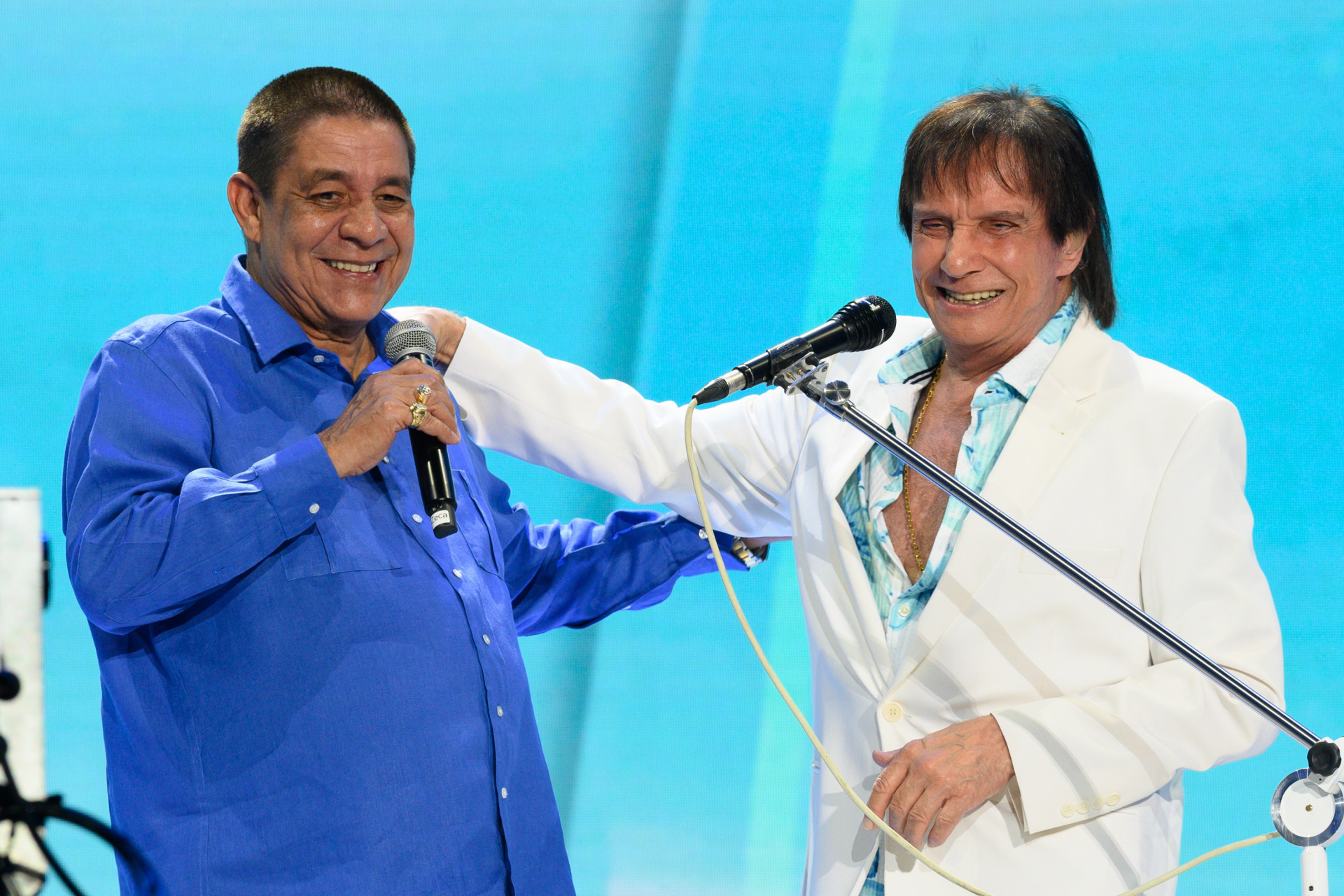 Zeca Pagodinho e Roberto Carlos - Globo / Bob Paulino