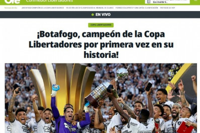 'Melhor do Rio, do Brasil e da Libertadores', destaca 'Olé' sobre título do Botafogo