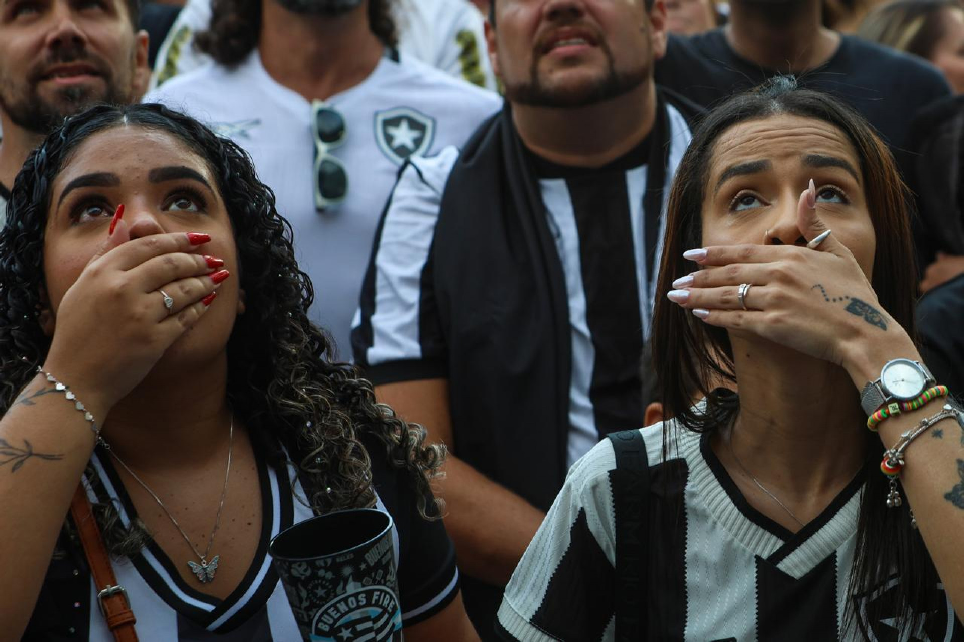Torcida do Botafogo fez a festa com a final da Libertadores na Fan Fest no Nilton Santos - Renan Areias/ Agência O Dia