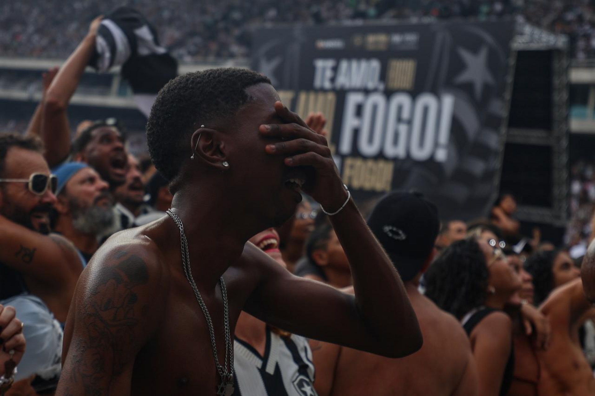 Torcida do Botafogo fez a festa com o título da Libertadores  - Renan Areias/ Agência O Dia