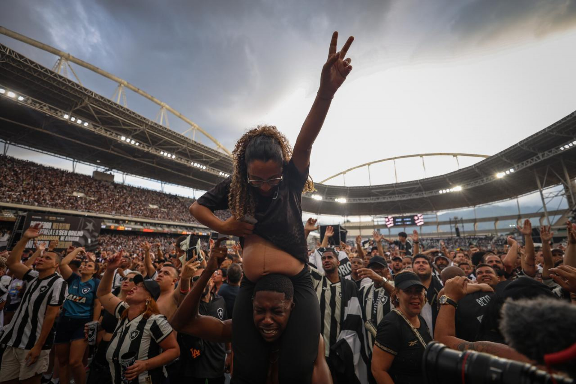 Torcida do Botafogo fez a festa com o título da Libertadores  - Renan Areias/ Agência O Dia