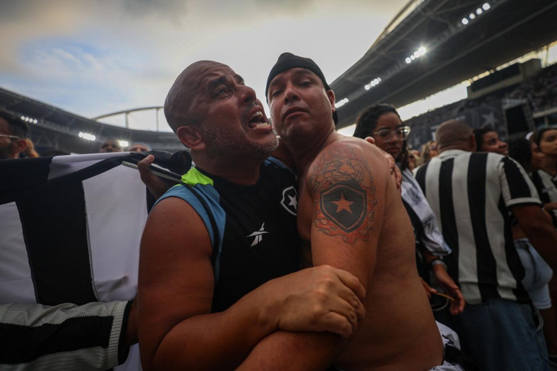 Torcida do Botafogo fez a festa com o título da Libertadores  - Renan Areias/ Agência O Dia